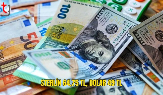 Sterlin, Euro ve Dolar fiyatları açıklandı