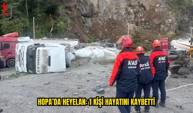 Heyelanda Tır Sürücüsü Yaşamını Yitirdi