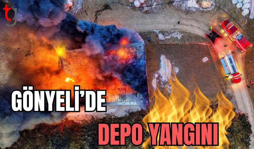 Gönyeli'de depo yangını