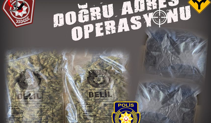 Doğru Adres Operasyonu’nda 850 gram uy*şturucu ele geçirildi