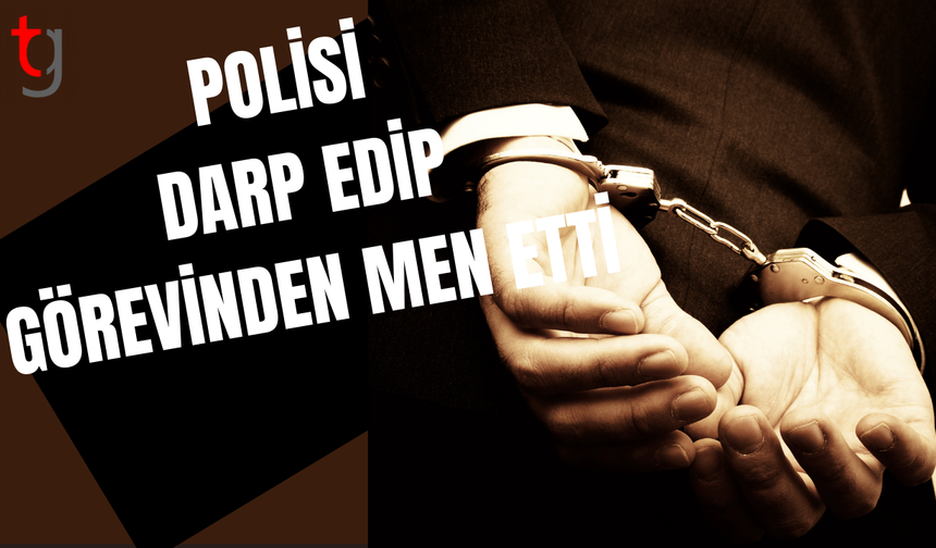 Alkollü şahıs polis binası içerisinde polisi darp etti!