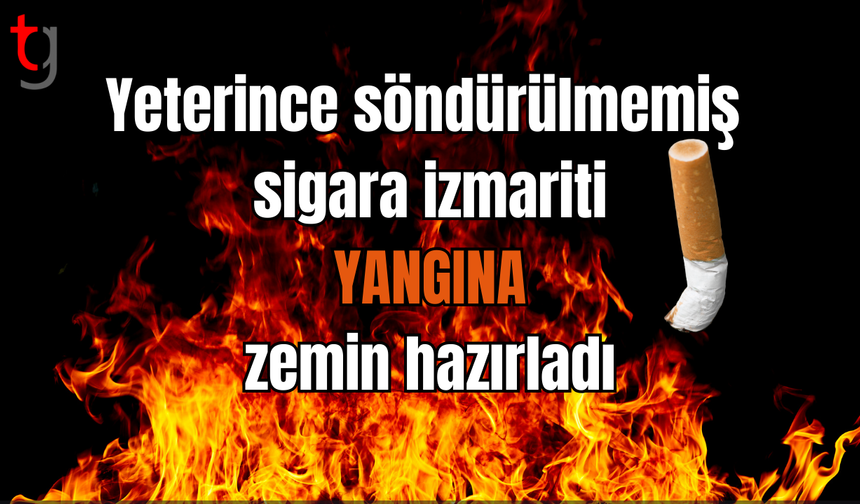 Tepebaşı'nda bir evin bahçesinde yangın meydana geldi