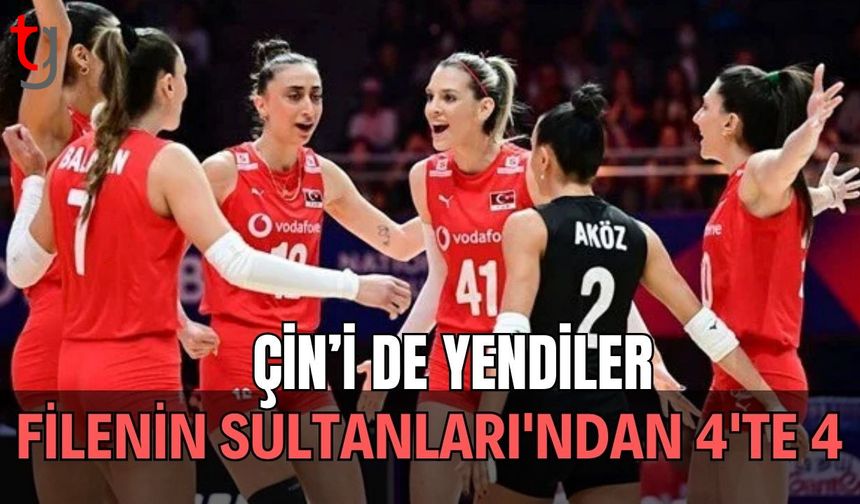 Çin'i de yendiler: Filenin Sultanları'ndan 4'te 4