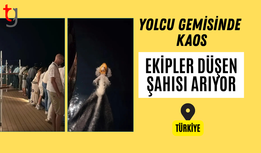 Ekipler denize düşen şahsı arıyor