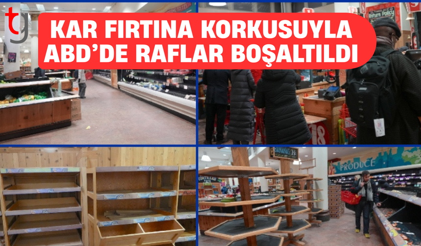 Yoğun kar ve dondurucu soğuk beklenen ABD'de süpermarketler boşaldı