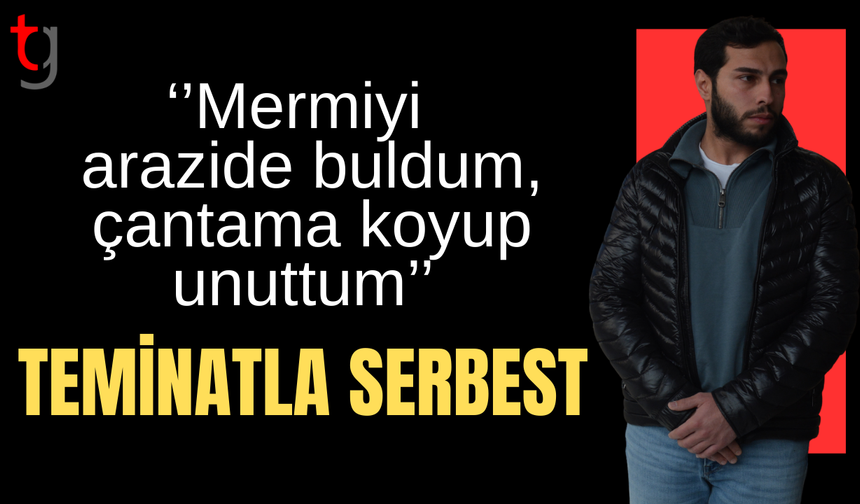 Ercan’da mermiyle yakalanan zanlı teminata bağlandı