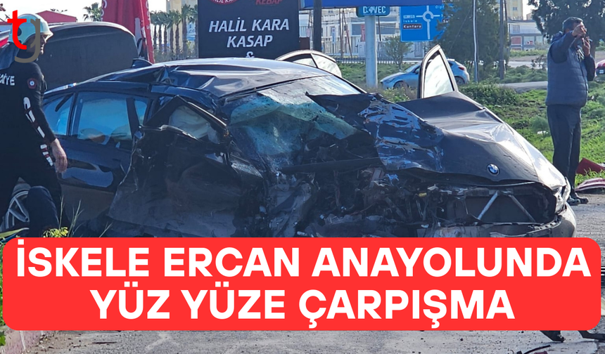 İskele Ercan Anayolunda sabah saatlerinde korkutan kaza