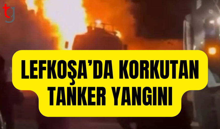 Katran yüklü araç alev aldı, maddi hasar oluştu