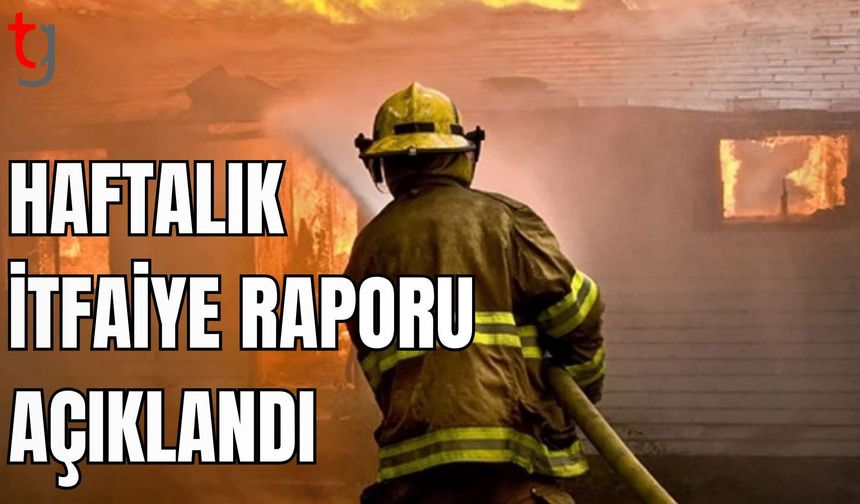 Haftalık itfaiye raporu: 10 yangın, 33 özel servis olayı, 902 bin TL zarar