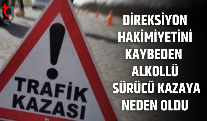 Alkollü sürücü kazaya neden oldu