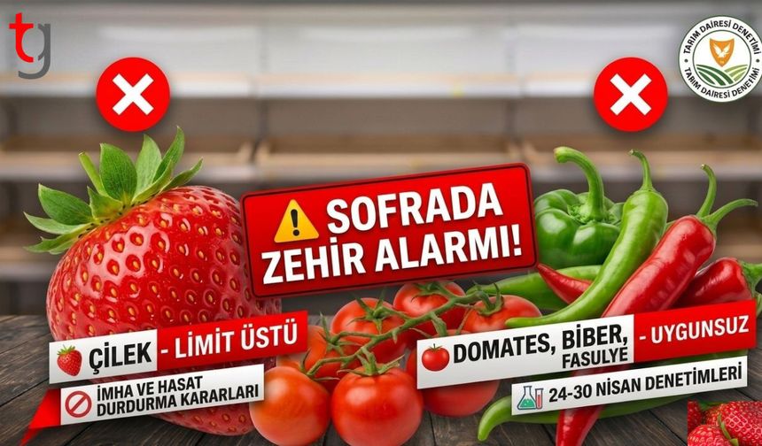 Sofralar Tehdit Altında: Çilek, Domates ve Biberde Zehir Çıktı!