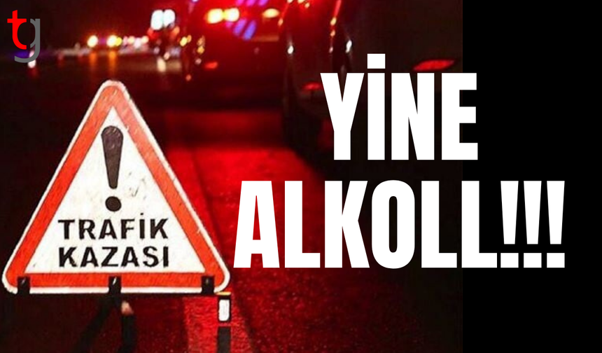 Alkollü sürücü park halindeki araca çarptı