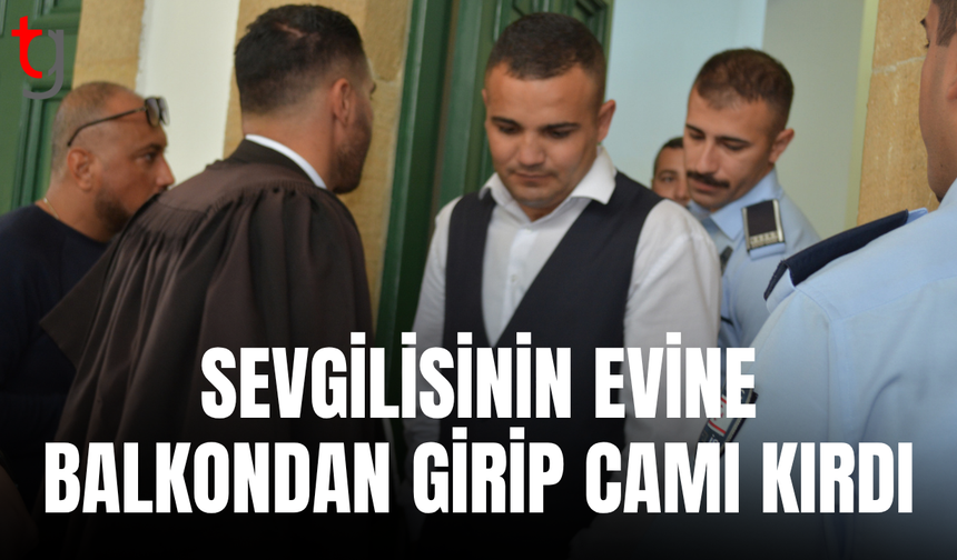 Balkondan girip cam kırdı, tutuklandı