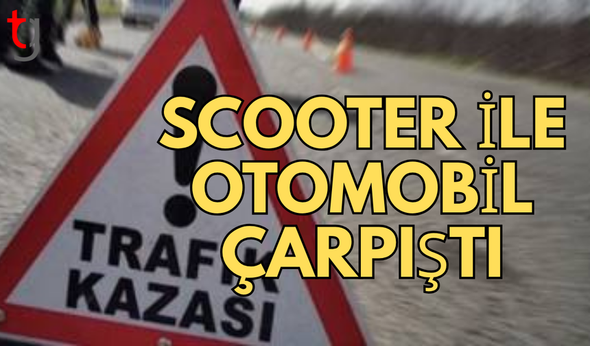 Scooter ile otomobil çarpıştı: 86 yaşındaki sürücü hastanede