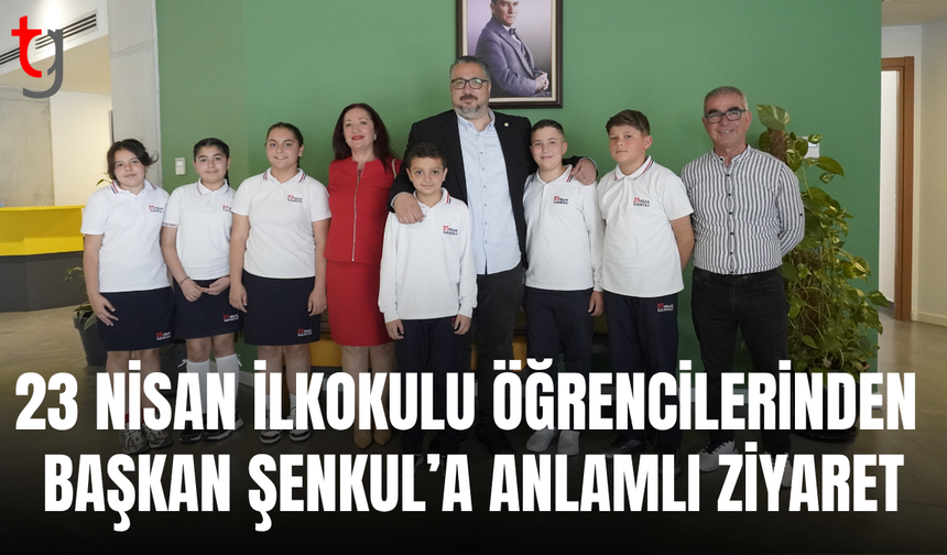 Çocuklardan Başkan Şenkul’a renkli ziyaret