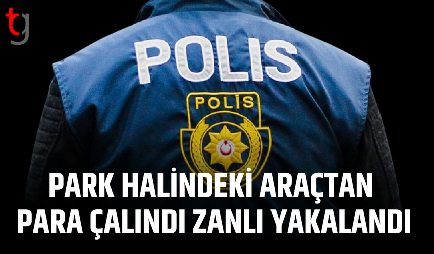 Park halindeki araçtan para çalan zanlı yakalandı