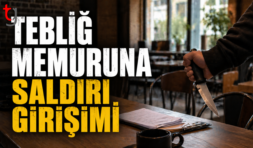 Girne’de tebliğ memuruna bıçaklı tehdit