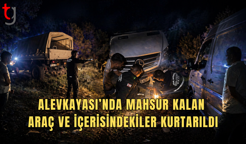 Mahsur Kalan Araç VE İçerisindekiler Kurtarıldı