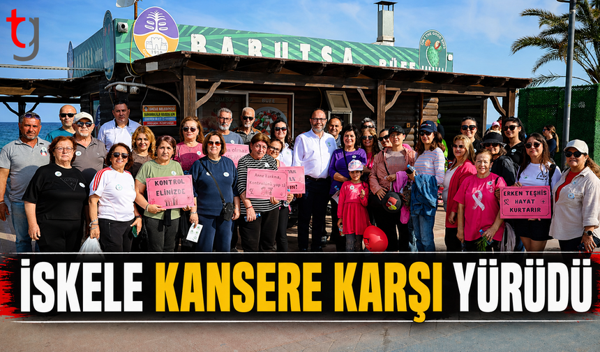 İSKELE’DE KANSERE KARŞI FARKINDALIK YÜRÜYÜŞÜ DÜZENLENDİ