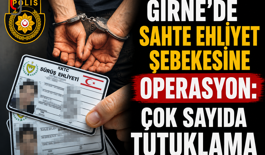 Girne’de Sahte Ehliyet Şebekesine Operasyon: Çok Sayıda Tutuklama