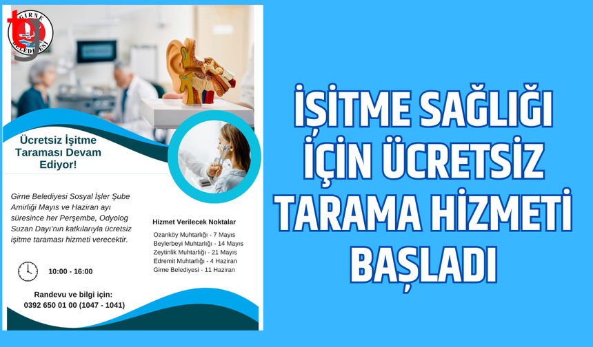 Girne’de ücretsiz işitme kontrolü başlıyor