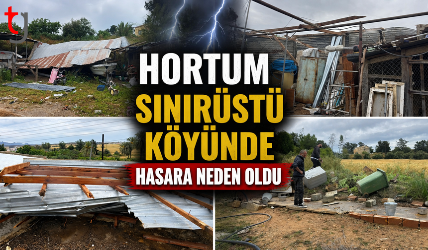 Hortum Sınırüstü Köyünde hasara neden oldu
