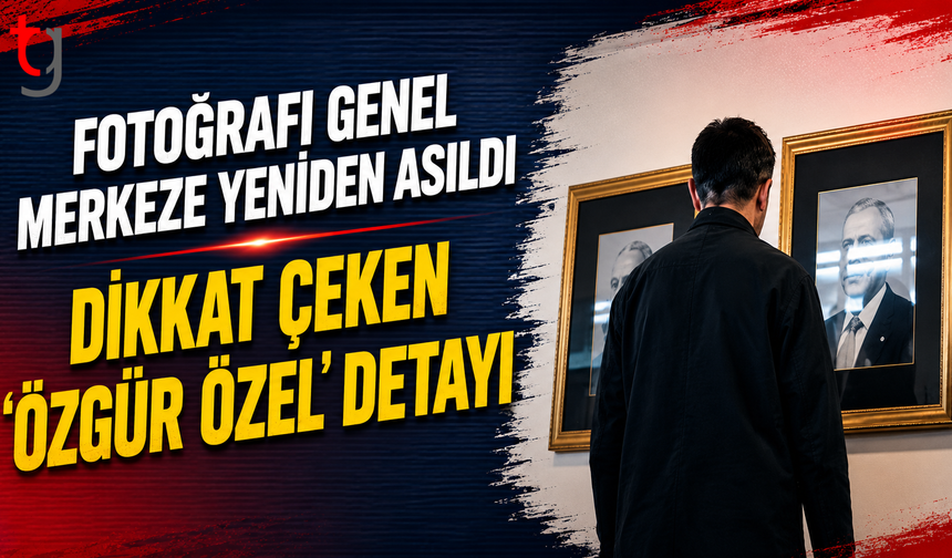 Kılıçdaroğlu'nun fotoğrafı genel merkeze tekrar asıldı: Dikkat çeken Özgür Özel detayı