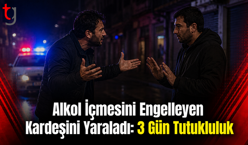 Alkol İçmesini Engelleyen Kardeşini Yaraladı: 3 Gün Tutukluluk