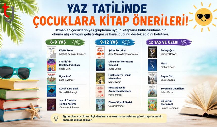 Yaz Tatilinde Çocuklara Kitap Önerileri
