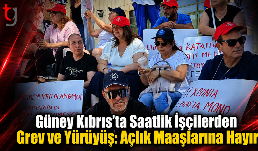 Güney Kıbrıs’ta Saatlik İşçilerden Grev ve Yürüyüş: “Açlık Maaşlarına Hayır”
