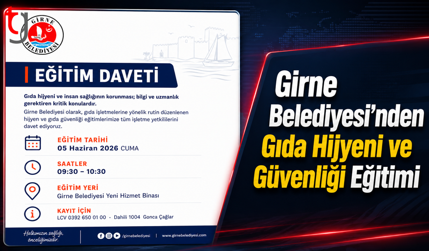 Girne Belediyesi’nden Gıda Hijyeni ve Güvenliği Eğitimi