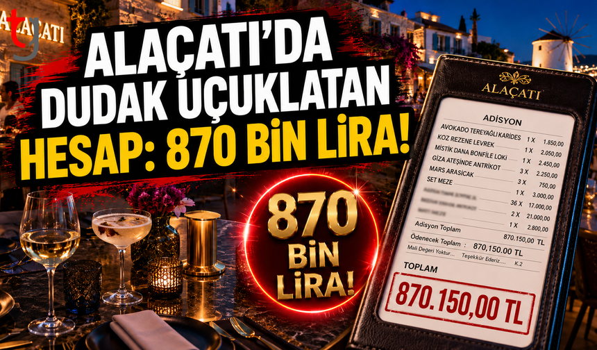 Alaçatı’da Dudak Uçuklatan Hesap: 870 Bin TL’lik Adisyon Sosyal Medyada Gündem Oldu