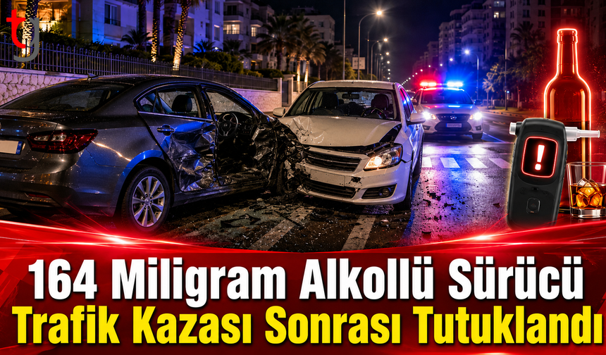 164 Miligram Alkollü Sürücü Trafik Kazası Sonrası Tutuklandı