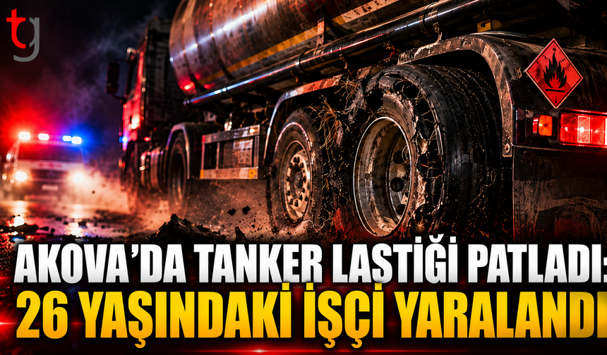 Akova’da Tanker Lastiği Patladı: 26 Yaşındaki İşçi Yaralandı