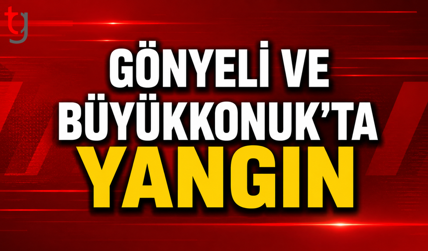GÖNYELİ VE BÜYÜKKONUK’TA YANGIN
