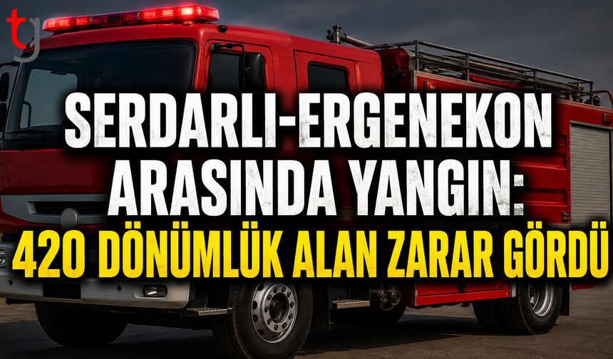 Serdarlı-Ergenekon Arasında Yangın: 420 Dönümlük Alan Zarar Gördü
