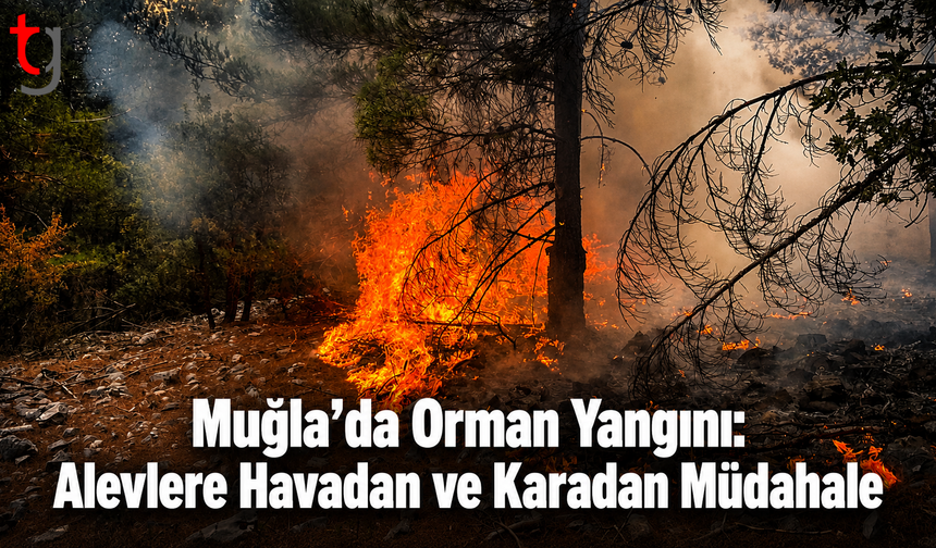 Muğla’da Orman Yangını: Alevlere Havadan ve Karadan Müdahale
