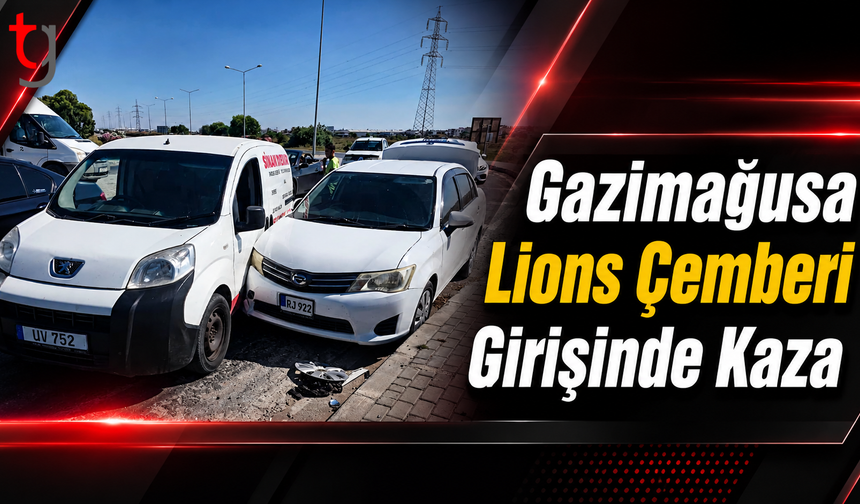 Gazimağusa Lions Çemberi Girişinde Kaza
