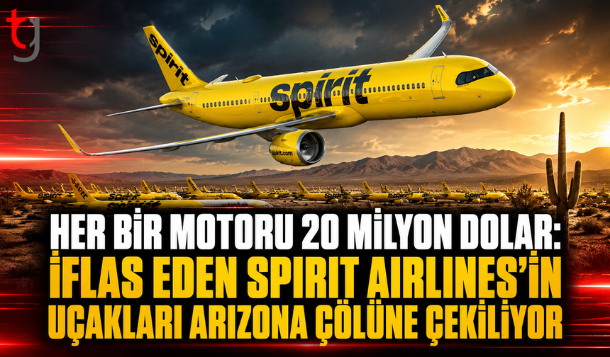 Her Bir Motoru 20 Milyon Dolar: İflas Eden Spirit Airlines’ın Uçakları Arizona Çölüne Çekiliyor