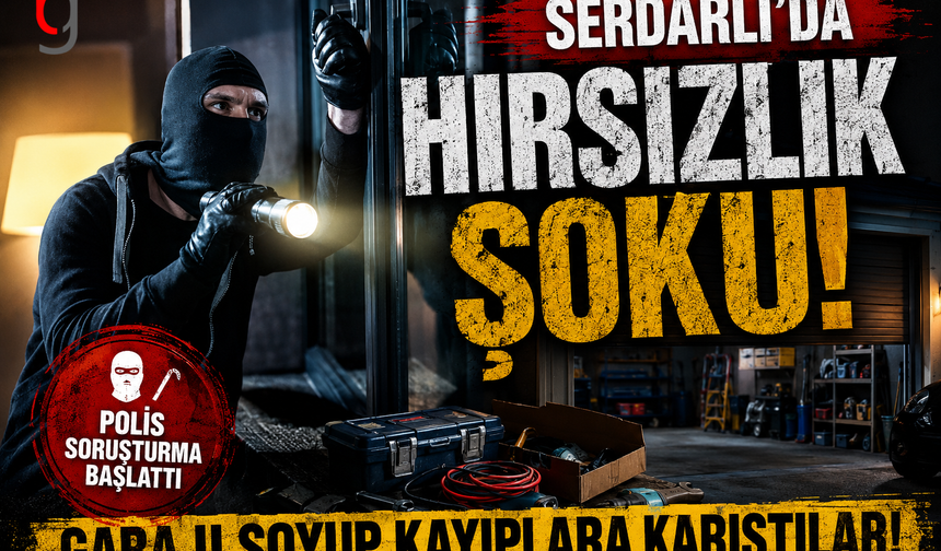 Serdarlı’da Hırsızlık Şoku: Garajı Soyup Kayıplara Karıştılar!