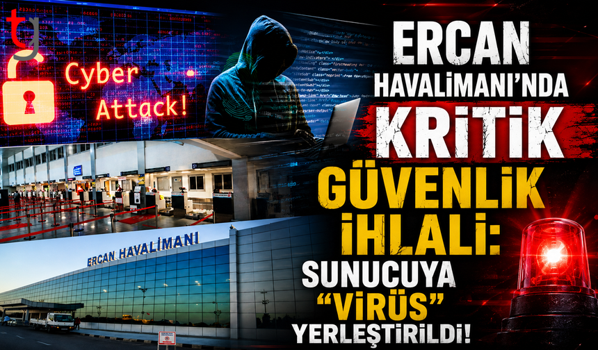 Ercan Havalimanı’nda Kritik Güvenlik İhlali: Sunucuya "Virüs" Yerleştirildi!