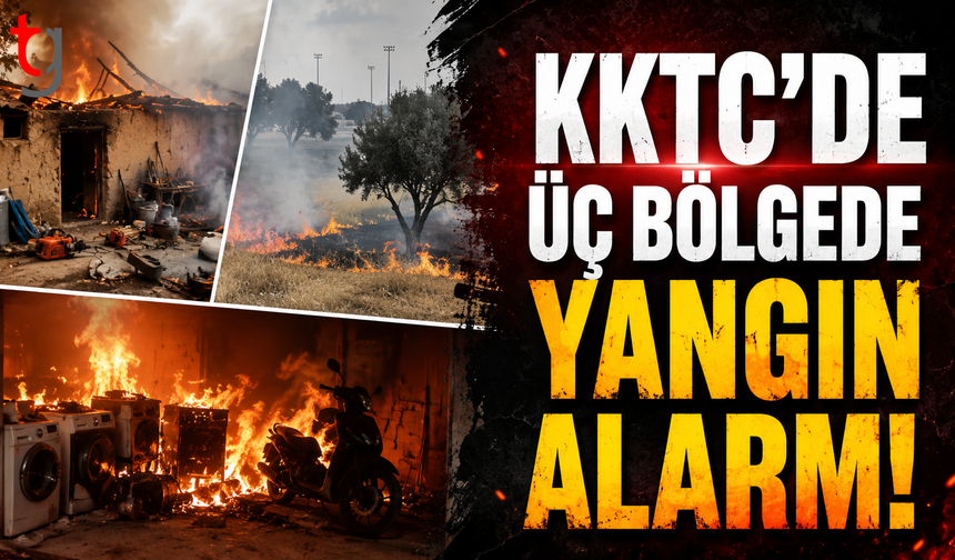 KKTC’de Üç Bölgede Yangın Alarmı