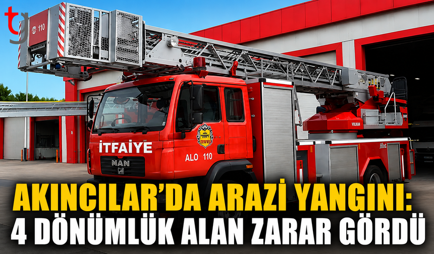 Akıncılar’da Arazi Yangını: 4 Dönümlük Alan Zarar Gördü