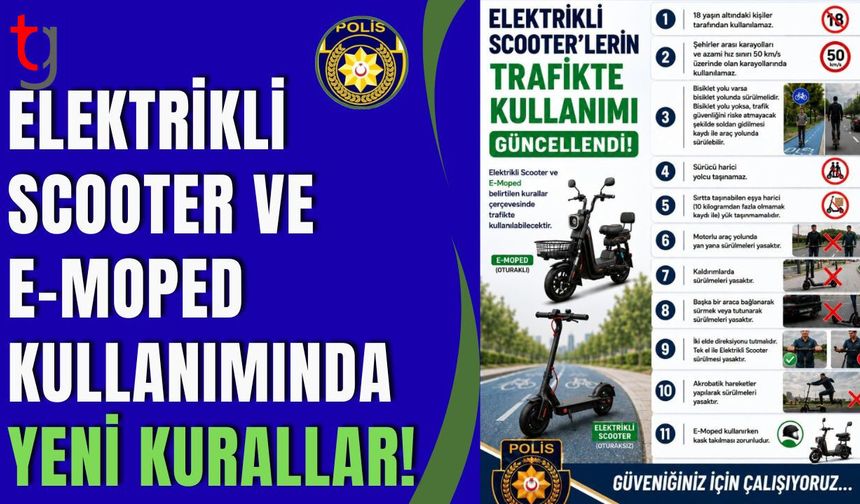 Elektrikli Scooter ve E-Moped Kullanımında Yeni Kurallar: 50 Kilometrenin Üzerindeki Yollarda Yasaklandı!