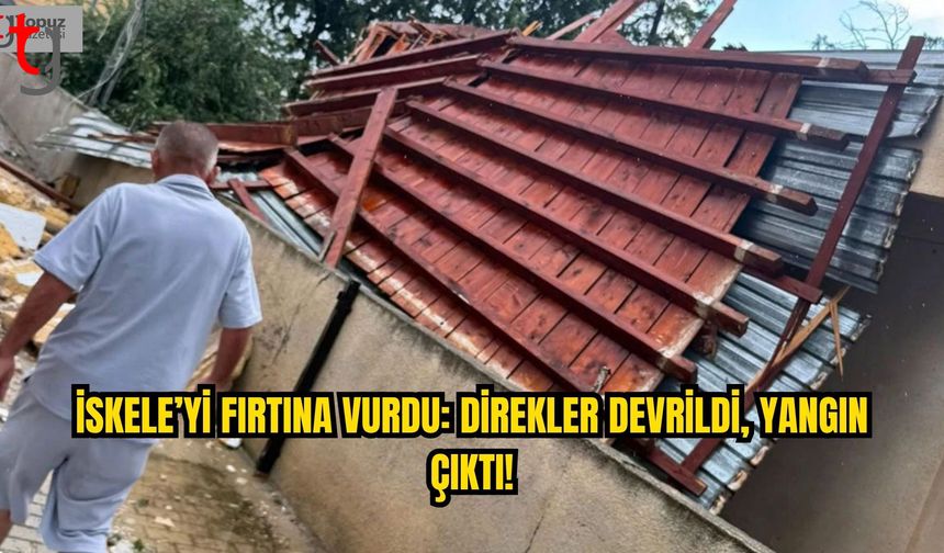 İskele’de Fırtına ve Yağış Hasara Yol Açtı