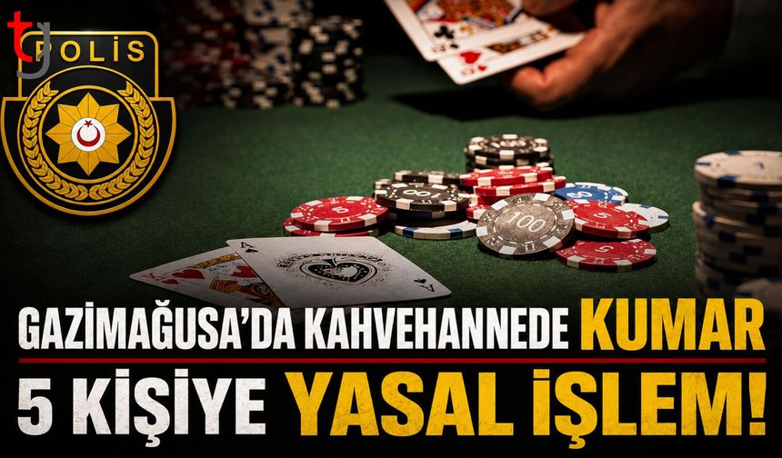 Gazimağusa’da Kahvehanede Kumar Denetimi: 5 Kişiye Yasal İşlem