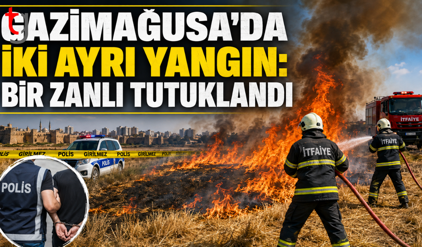 Gazimağusa’da İki Ayrı Yangın: Bir Zanlı Tutuklandı