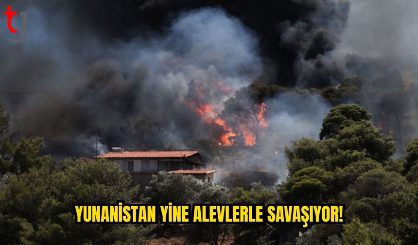 Yunanistan’da Orman Yangınlarıyla Mücadele Sürüyor