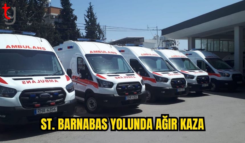 St. Barnabas Yolu’nda ağır kaza: 28 yaşındaki sürücü yoğun bakımda