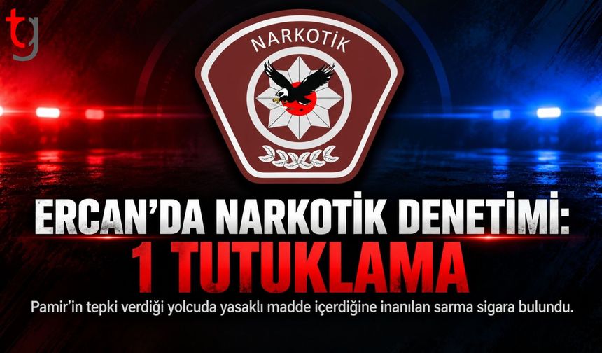 ERCAN HAVALİMANI’NDA NARKOTİK DENETİMİ